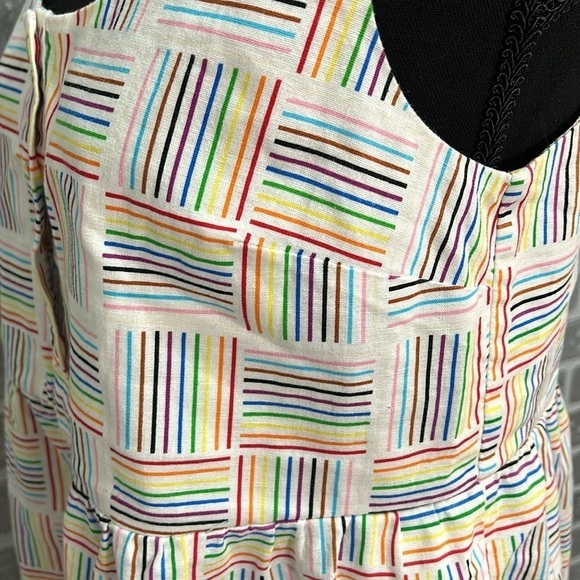 Vintage Target Pride Rainbow Lines‎ Gender Inclusive Linen Dress Size XS - Picture 7 of 10